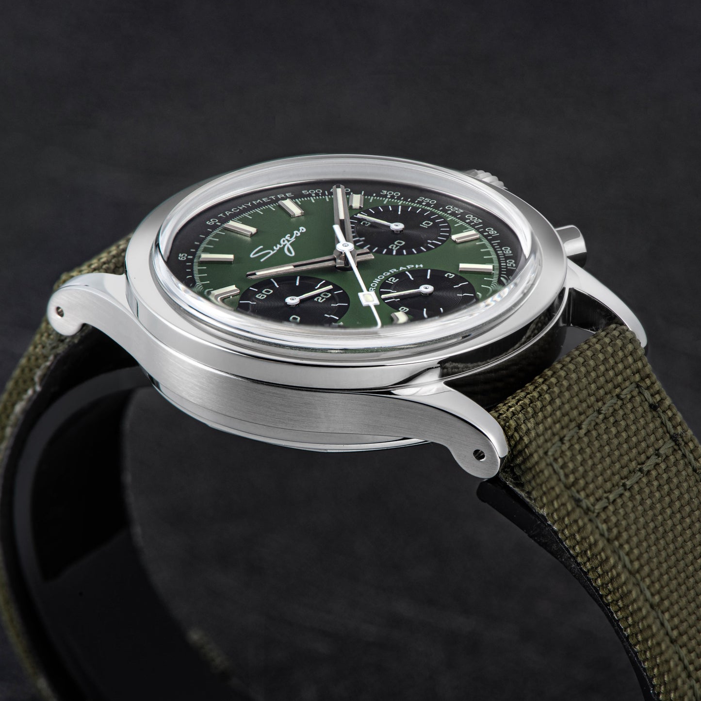 Chrono Heritage S411-1902 S411 Green Dial Swan Neck Regulator (Limited Edition)