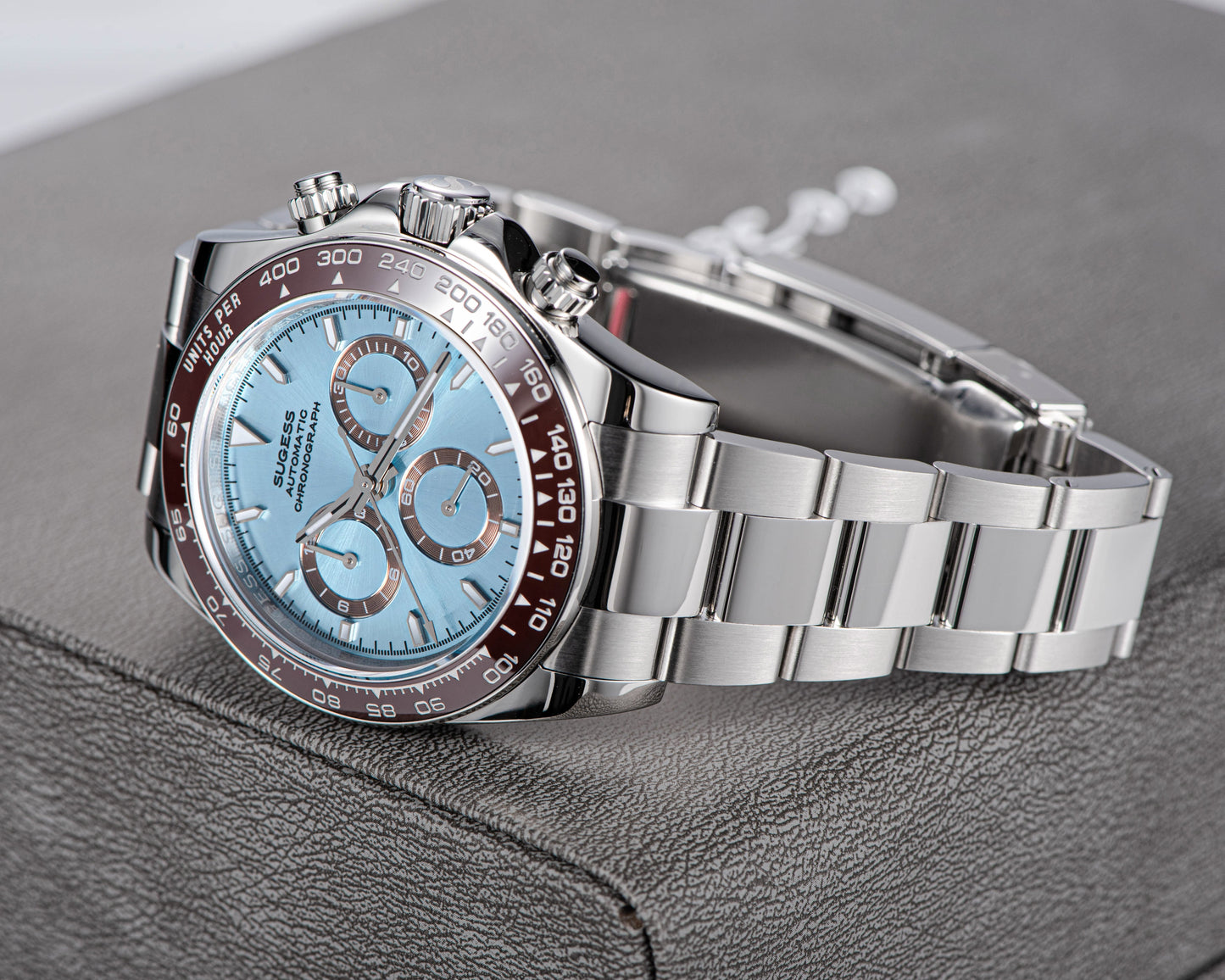 Automatic Chronograph S418-2.006 Ice Blue Dial Ceramic Bezel Professional