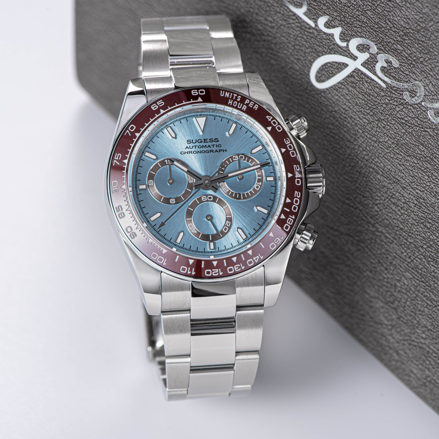 Automatic Chronograph S418-2.006 Ice Blue Dial Ceramic Bezel Professional