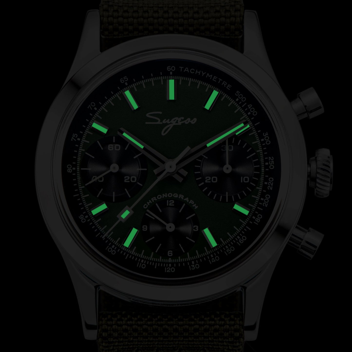 Chrono Heritage S411-1902 S411 Green Dial Swan Neck Regulator (Limited Edition)