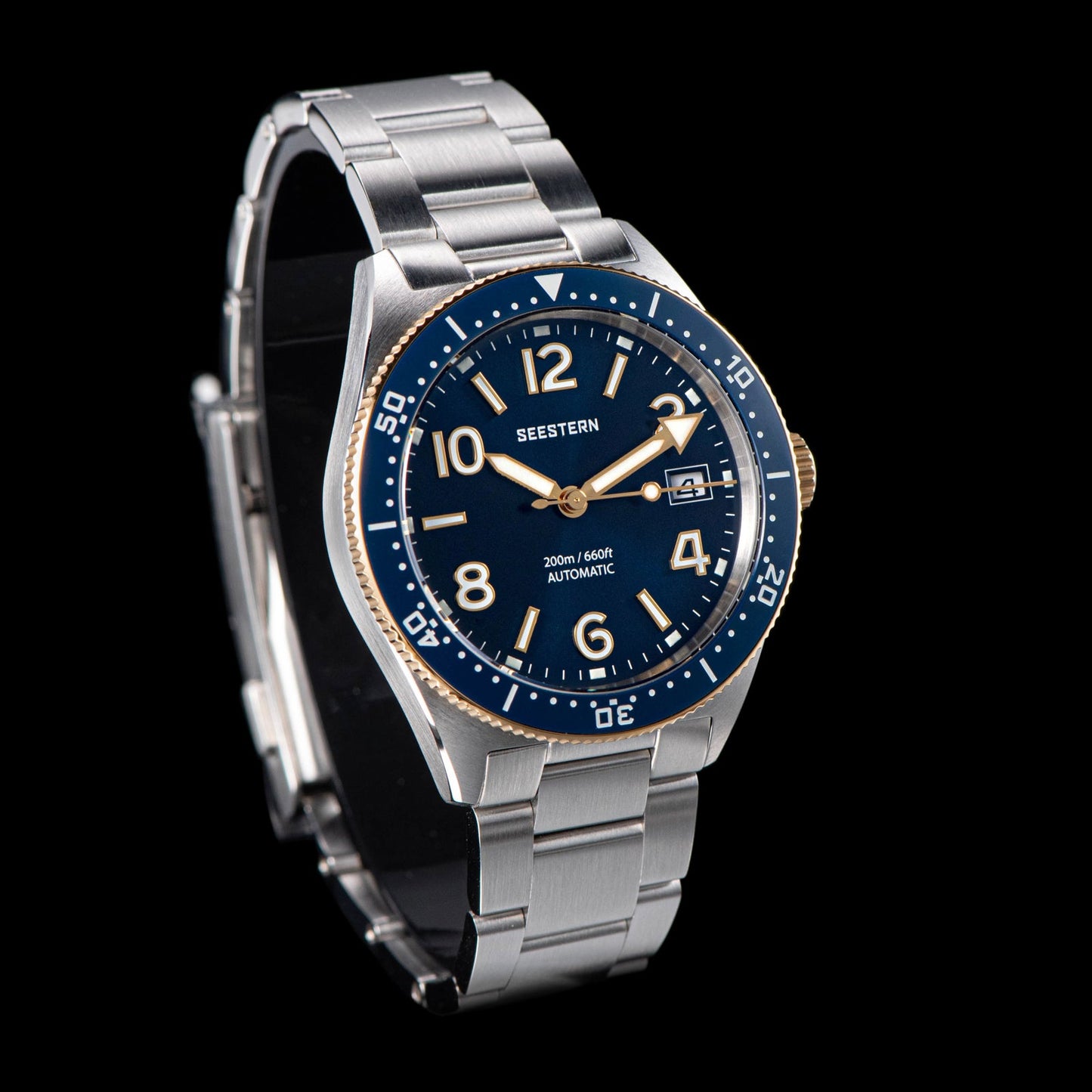 Seestern 434 Professional Diver Automatic 200m Water Resistant V2 (Bigger Watch Crown, Engrave Case Back)