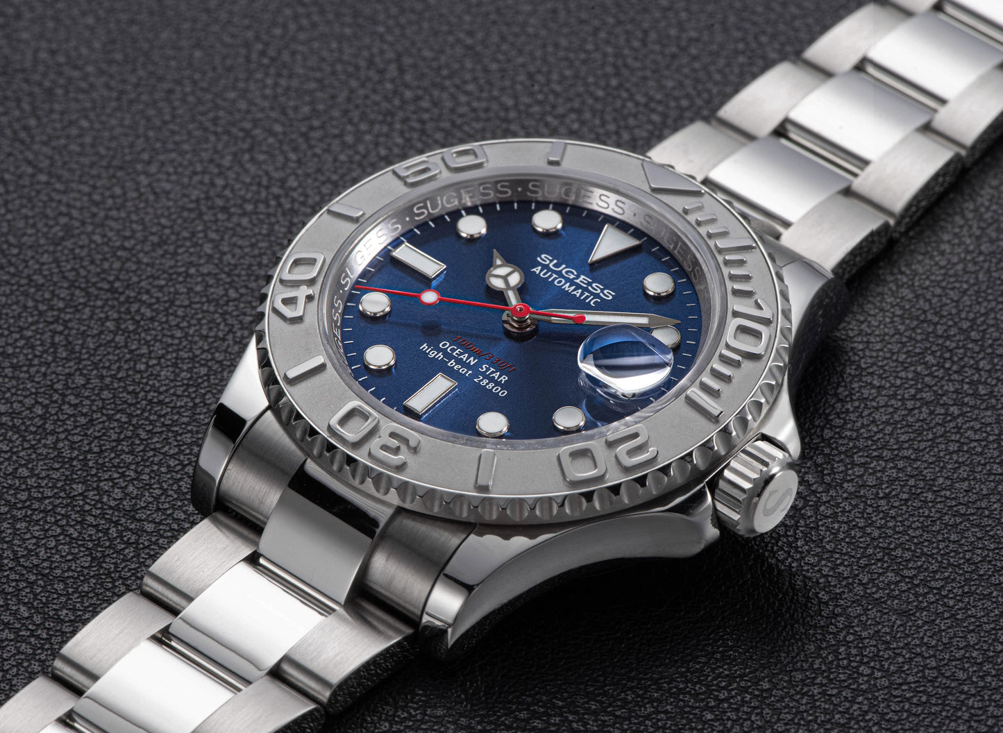 Ocean Star S450 YM Diver Watch ST2130 Stainless-Steel Bezel Blue Dial Limited Edition