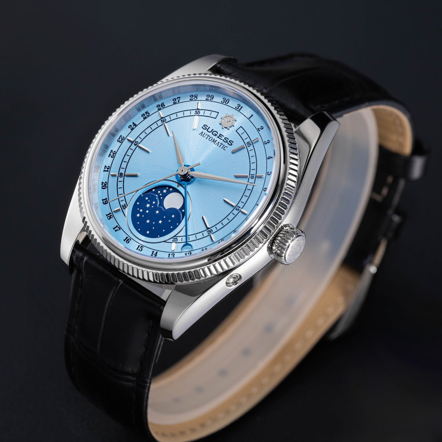 MoonPhase Master S452 Stainless-Steel Light Blue Dial