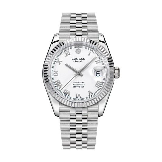 Automatic Classic S447 36mm White Dial Fluted Bezel Jubilee Bracelet ST2130