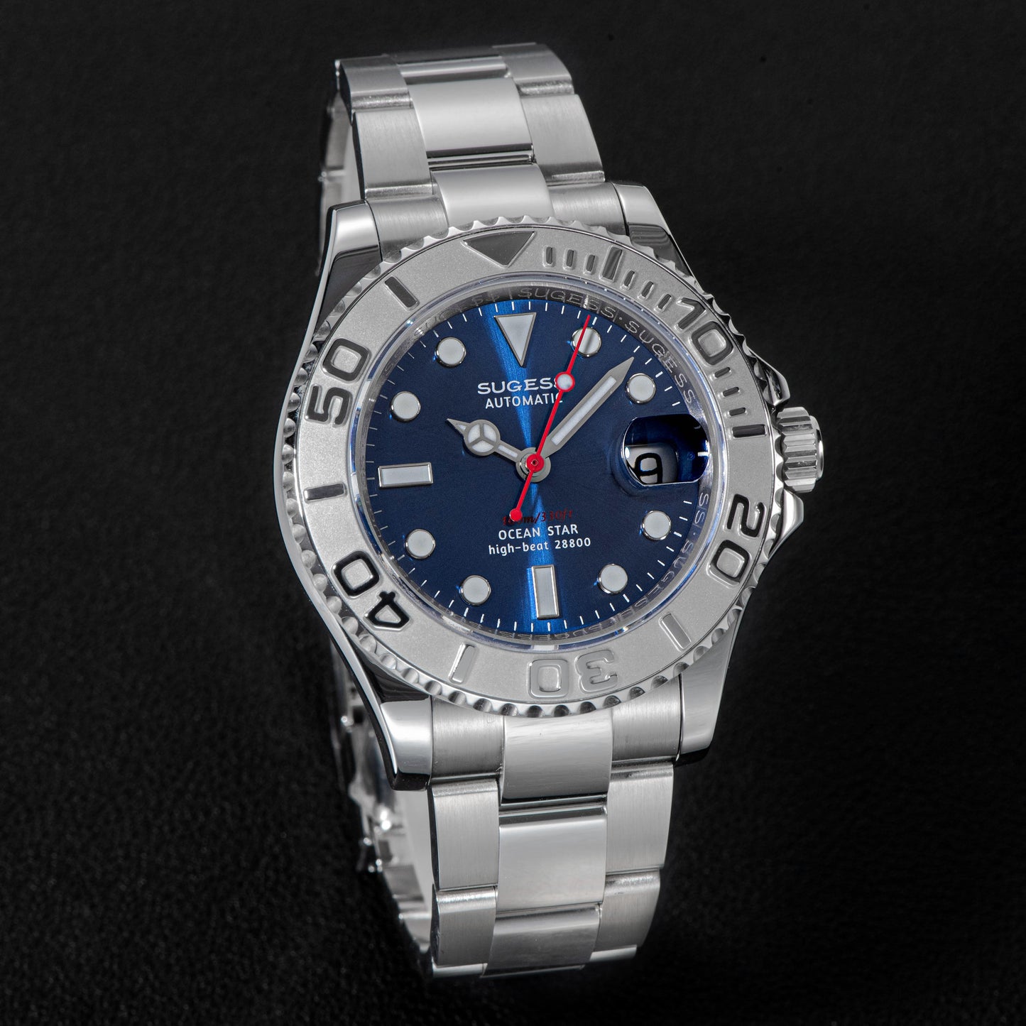 Ocean Star S450 YM Diver Watch ST2130 Stainless-Steel Bezel Blue Dial Limited Edition