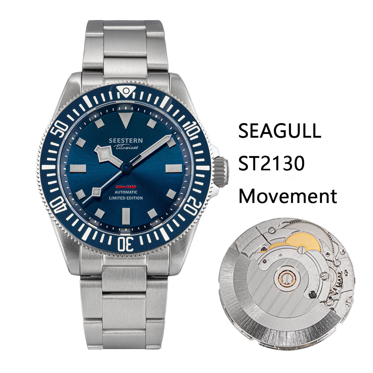 Seestern 430 Titanium Professional Diver (Seagull ST2130 movement)