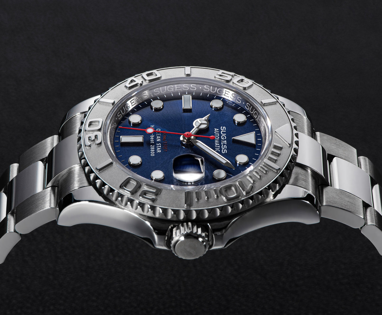 Ocean Star S450 YM Diver Watch ST2130 Stainless-Steel Bezel Blue Dial Limited Edition