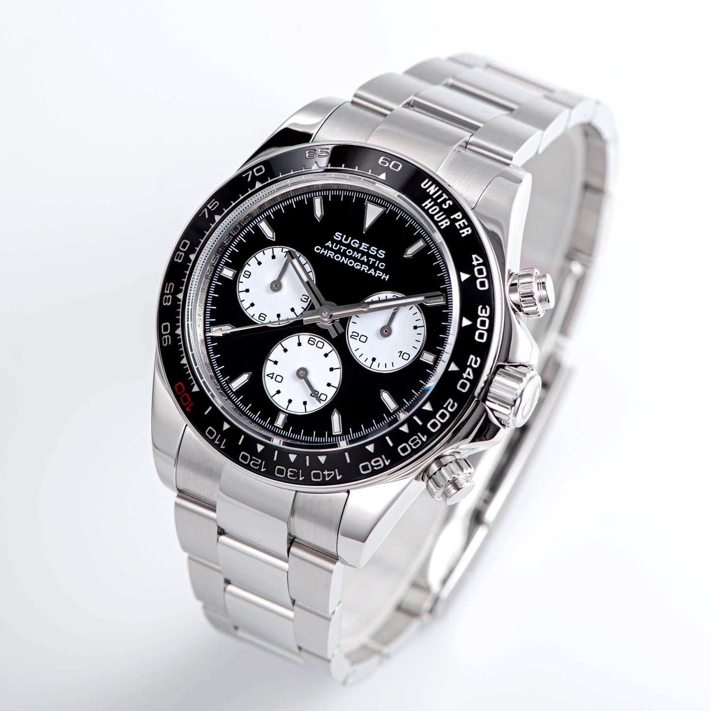 Automatic Chronograph S418-2.001 White Dial Stainless Steel Bezel Professional