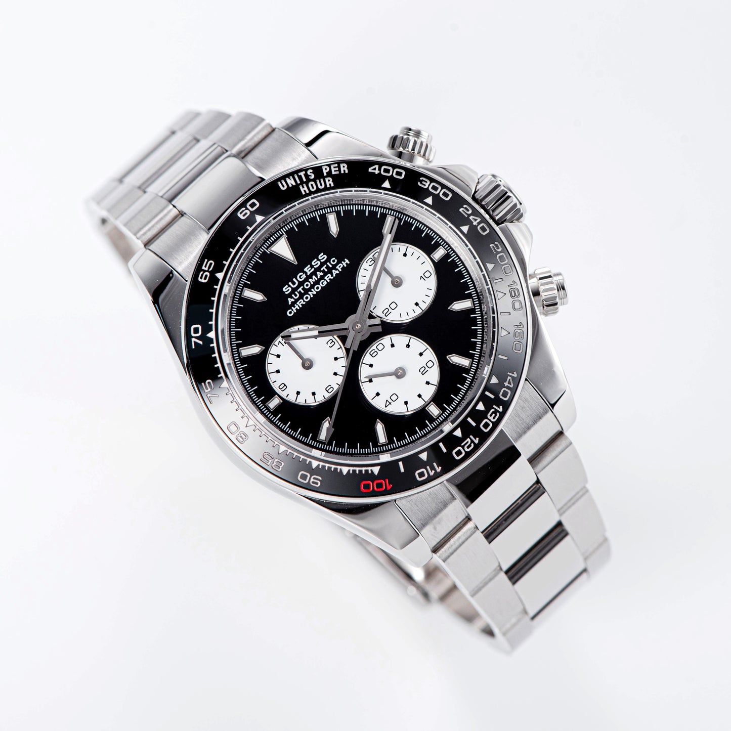 Automatic Chronograph S418-2.002 White Dial Ceramic Bezel Professional