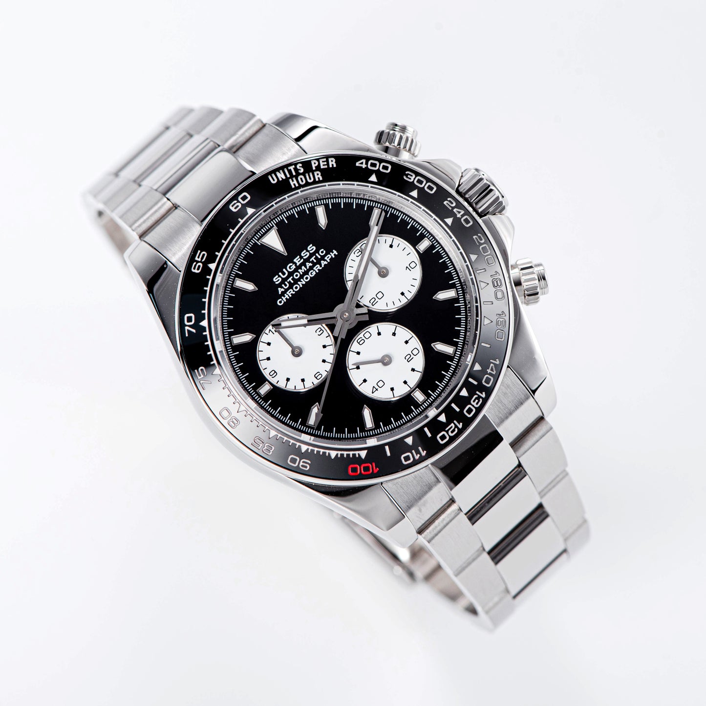 Automatic Chronograph S418-2.005 Black Dial Ceramic Bezel Professional