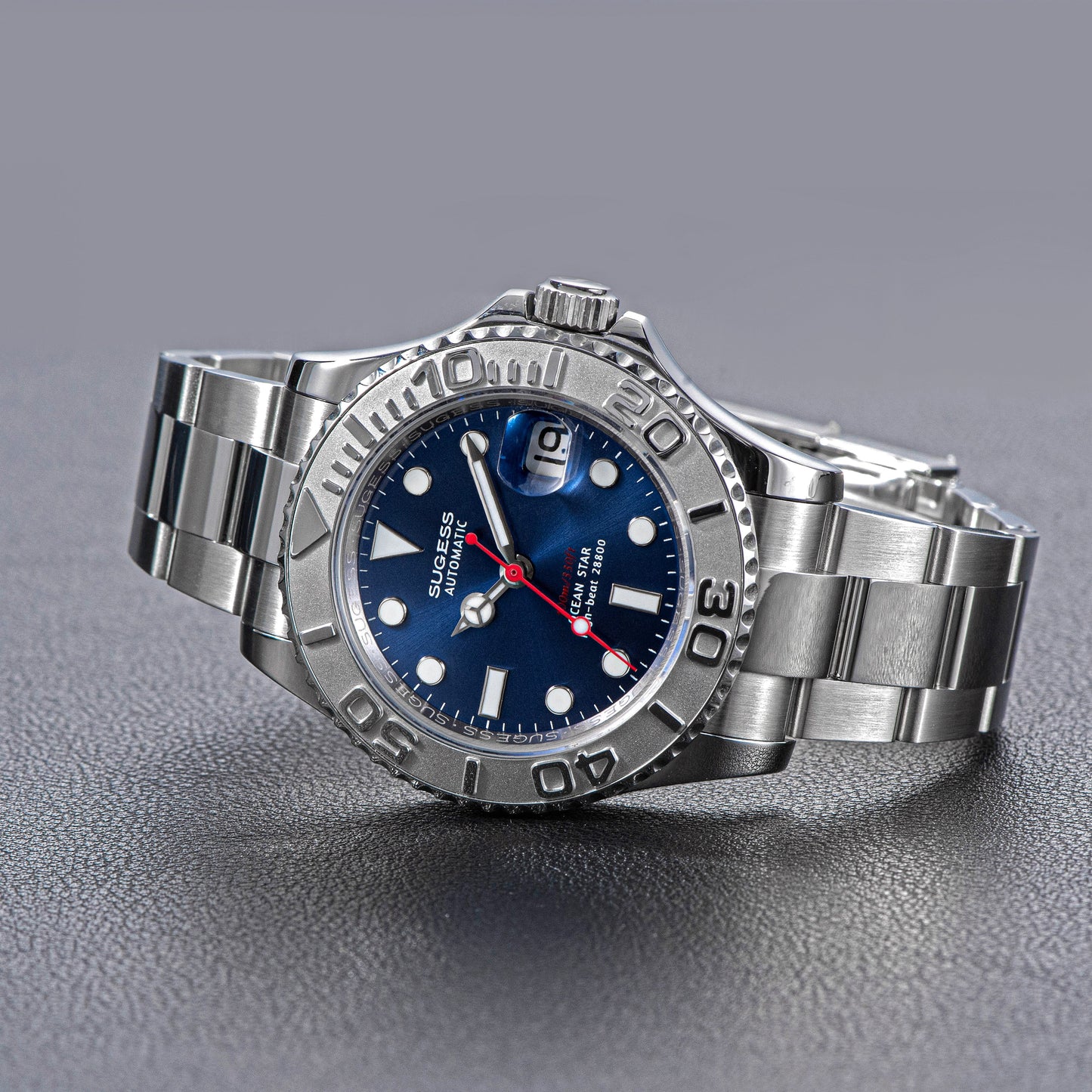 Ocean Star S450 YM Diver Watch ST2130 Stainless-Steel Bezel Blue Dial Limited Edition