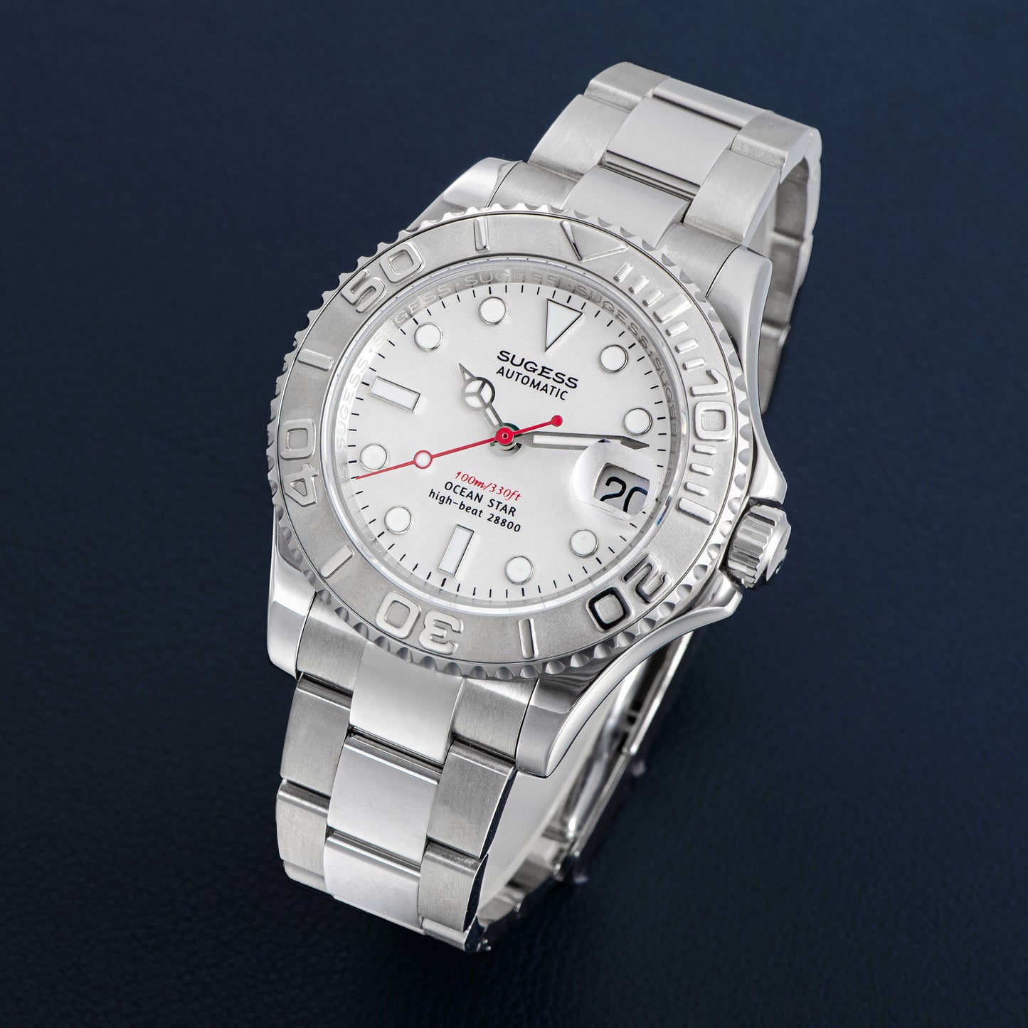 Ocean Star S450 YM Diver Watch ST2130 Stainless-Steel Bezel White Dial Limited Edition