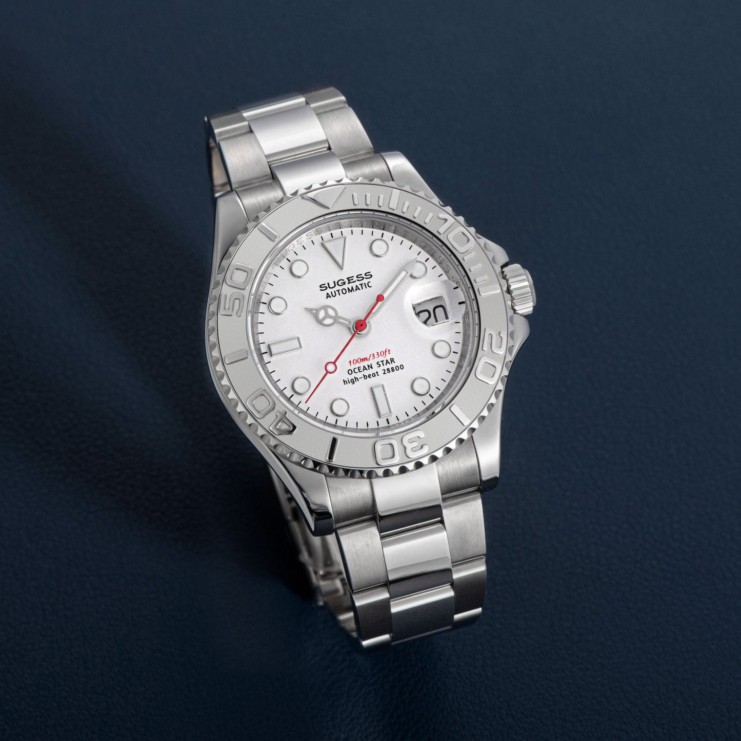 Ocean Star S450 YM Diver Watch ST2130 Stainless-Steel Bezel White Dial Limited Edition