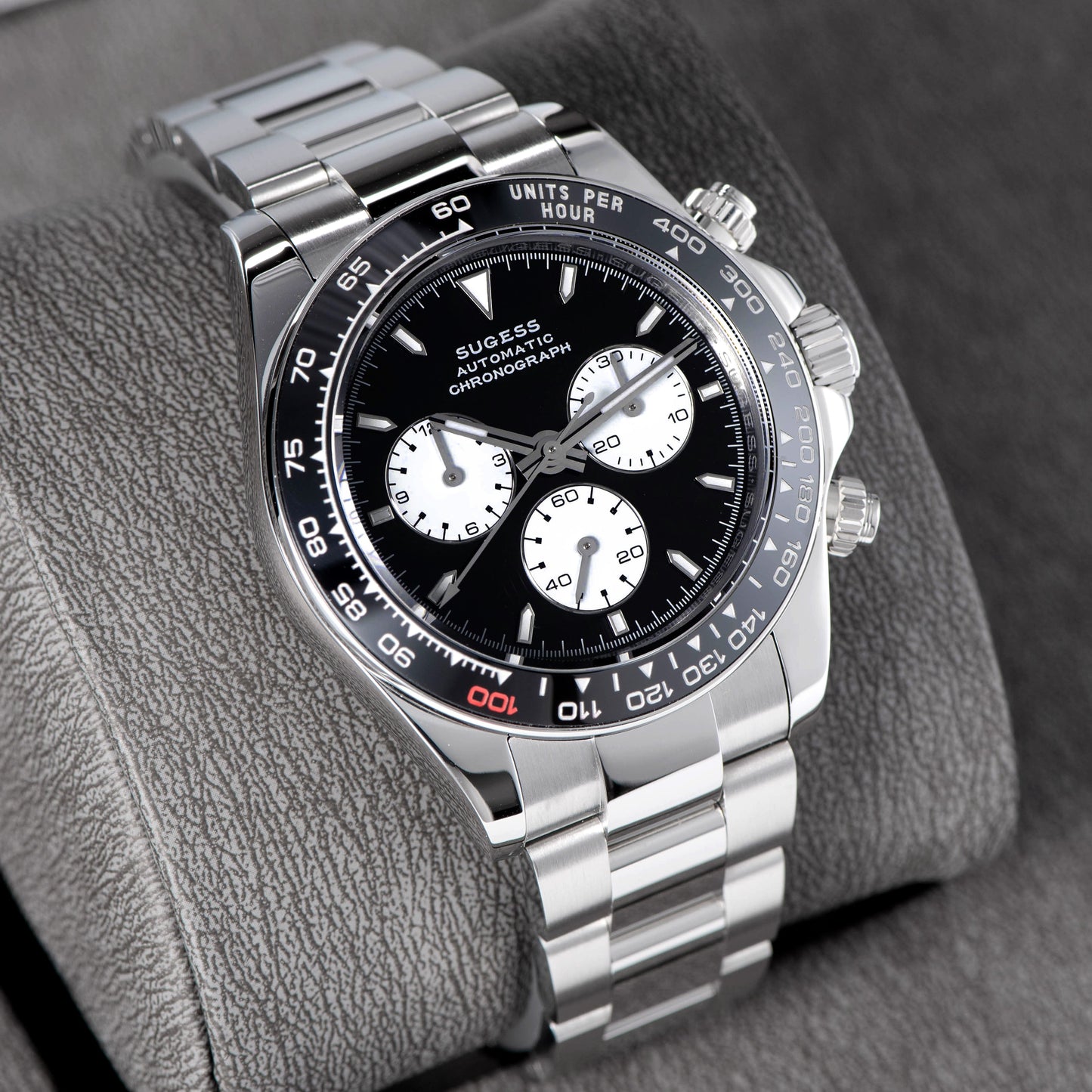 Automatic Chronograph S418-2.005 Black Dial Ceramic Bezel Professional