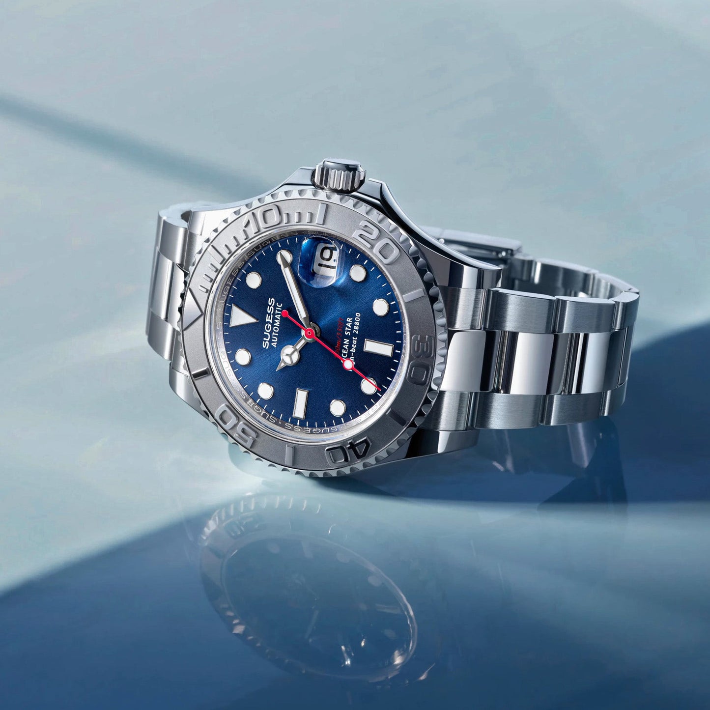 Ocean Star S450 YM Diver Watch ST2130 Stainless-Steel Bezel Blue Dial Limited Edition