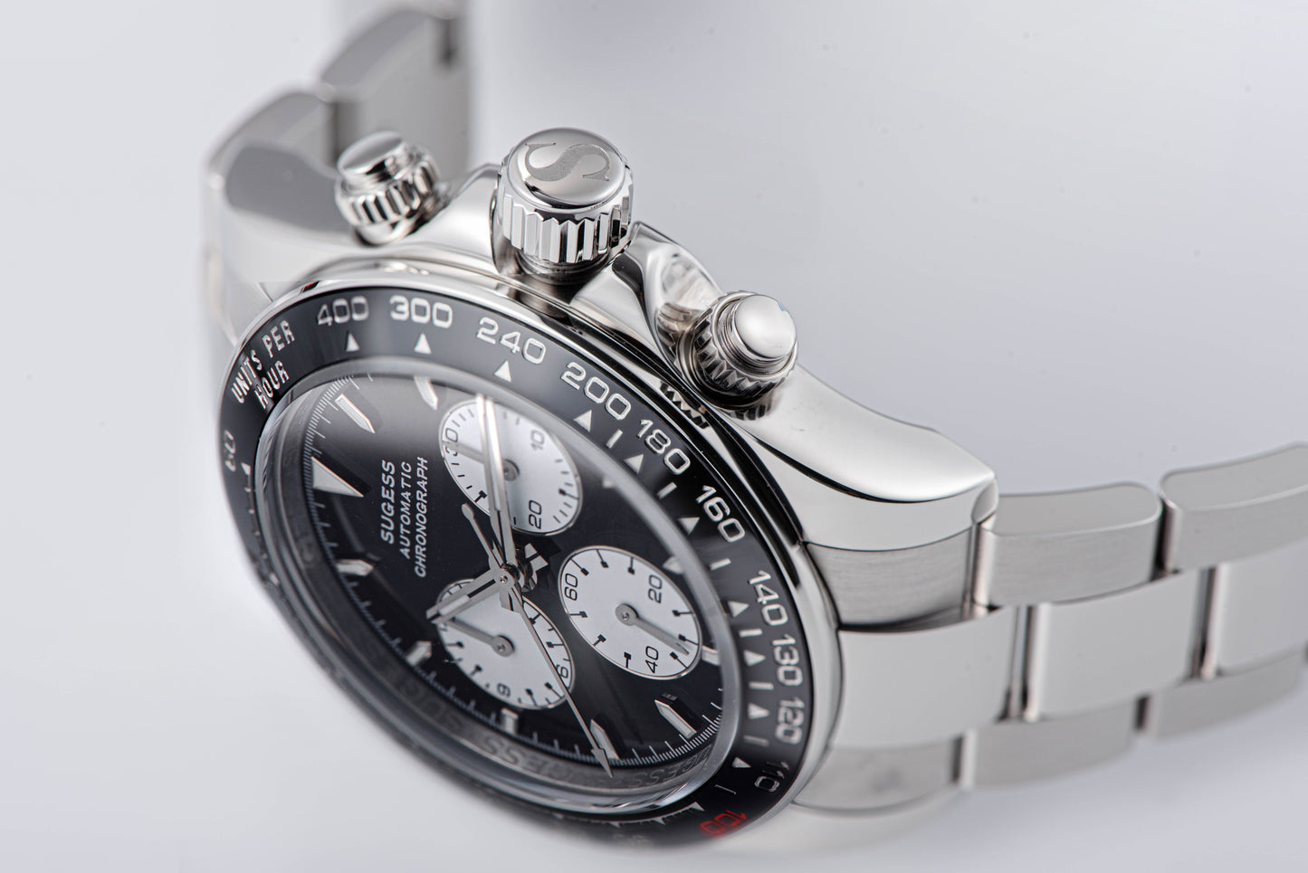 Automatic Chronograph S418-2.003 Panda Dial Ceramic Bezel Professional