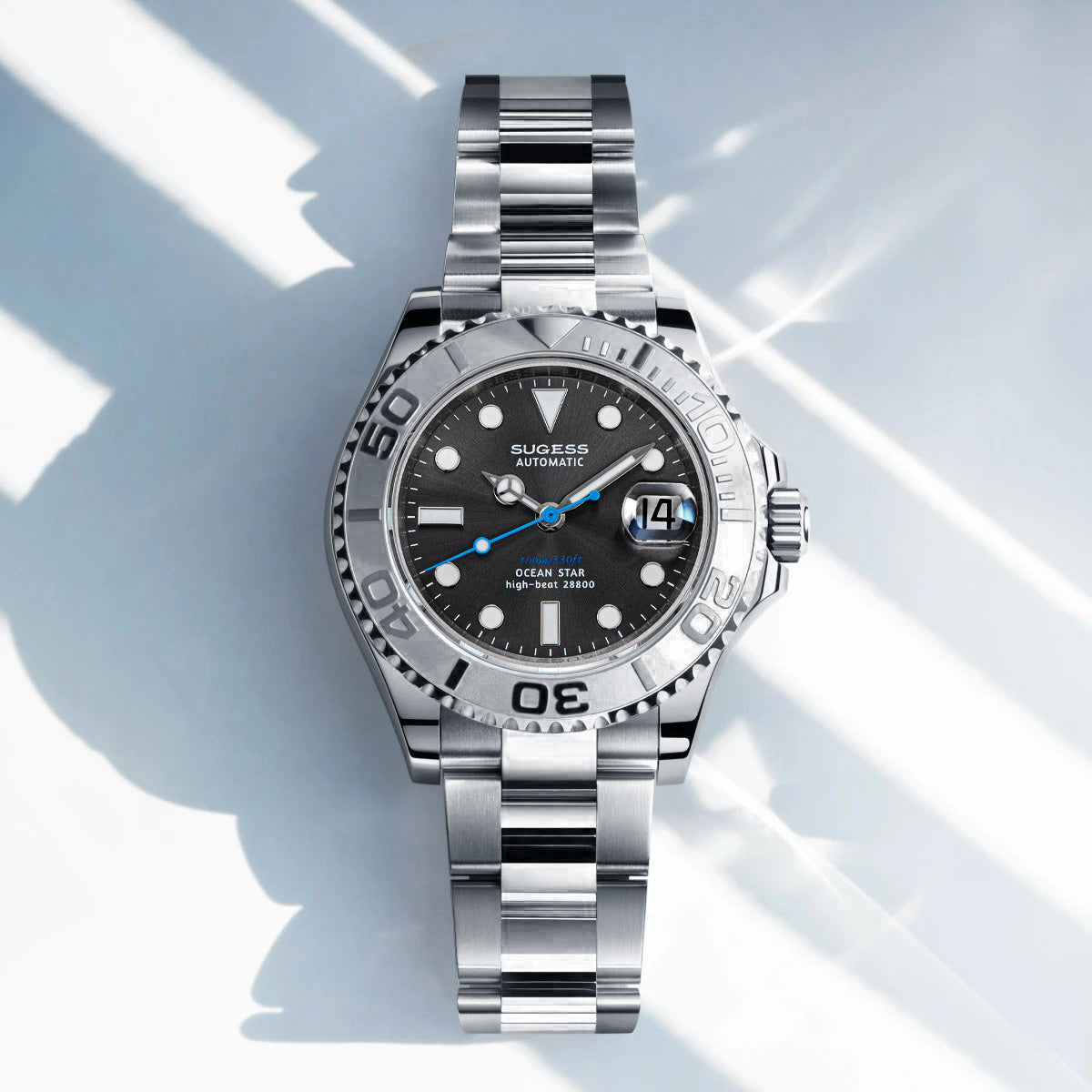 Ocean Star S450 YM Diver Watch ST2130 Stainless-Steel Bezel Grey Dial Limited Edition