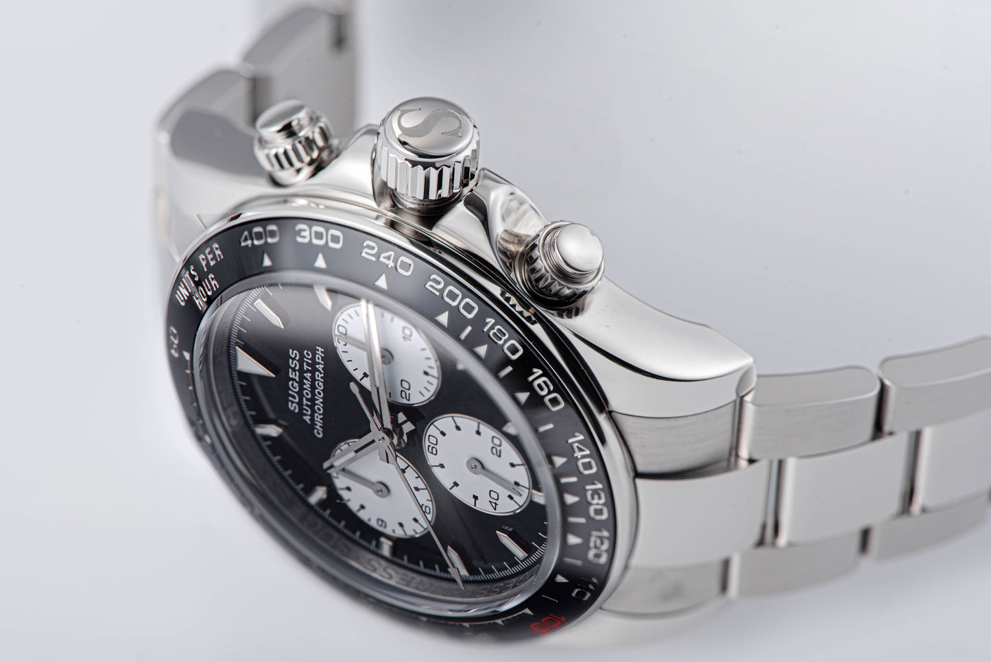 Automatic Chronograph S418-2.001 White Dial Stainless Steel Bezel Professional