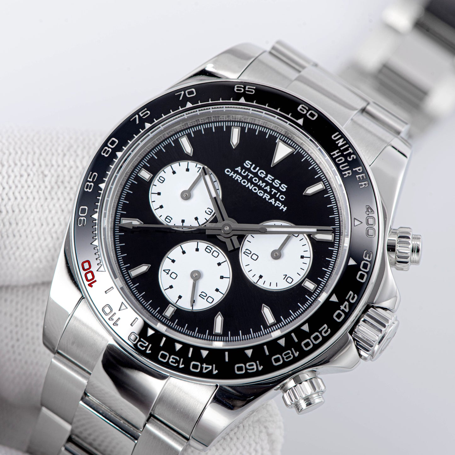 Automatic Chronograph S418-2.005 Black Dial Ceramic Bezel Professional