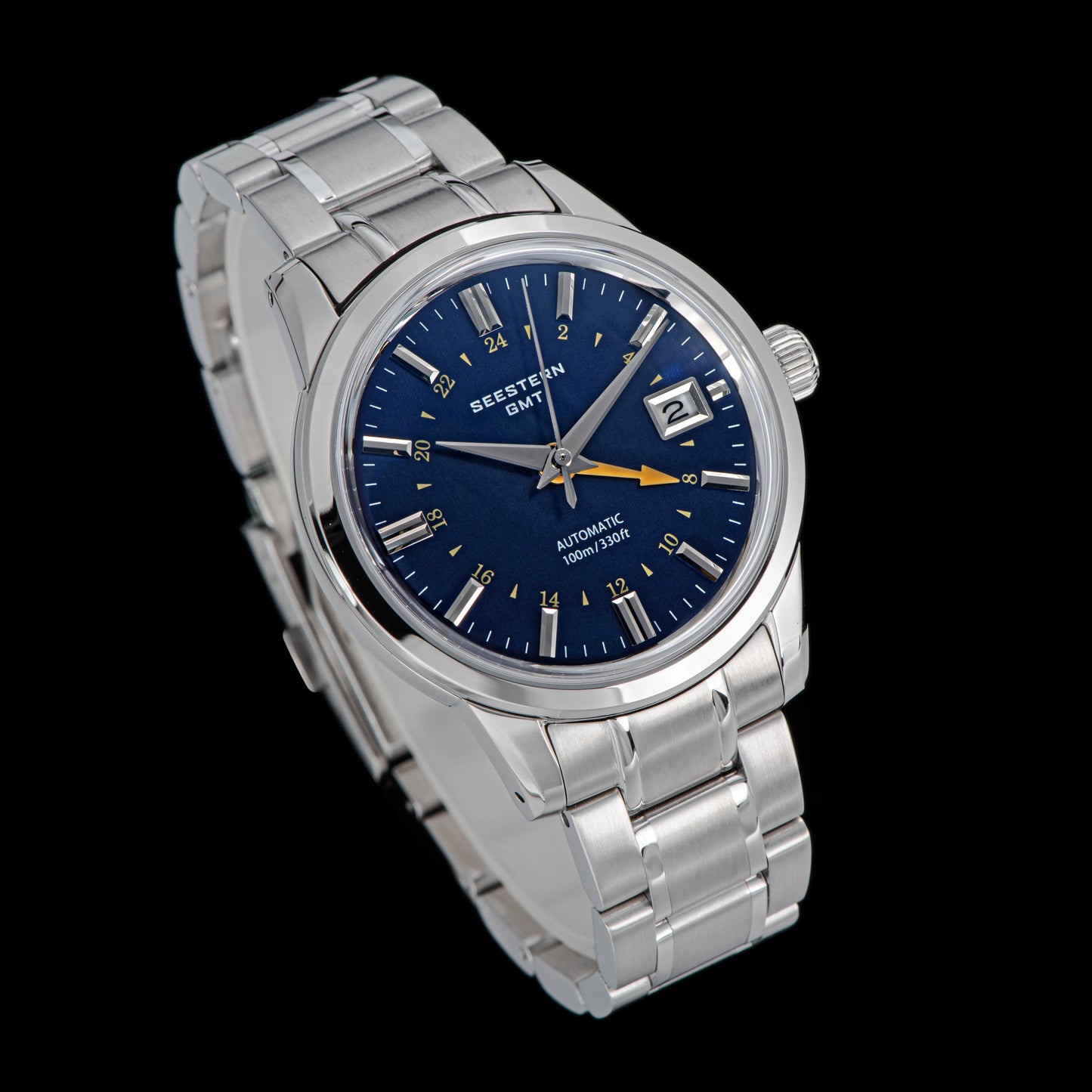 Seestern S446 GMT Watch Deep Blue Dial (Seiko NH34 GMT movement)