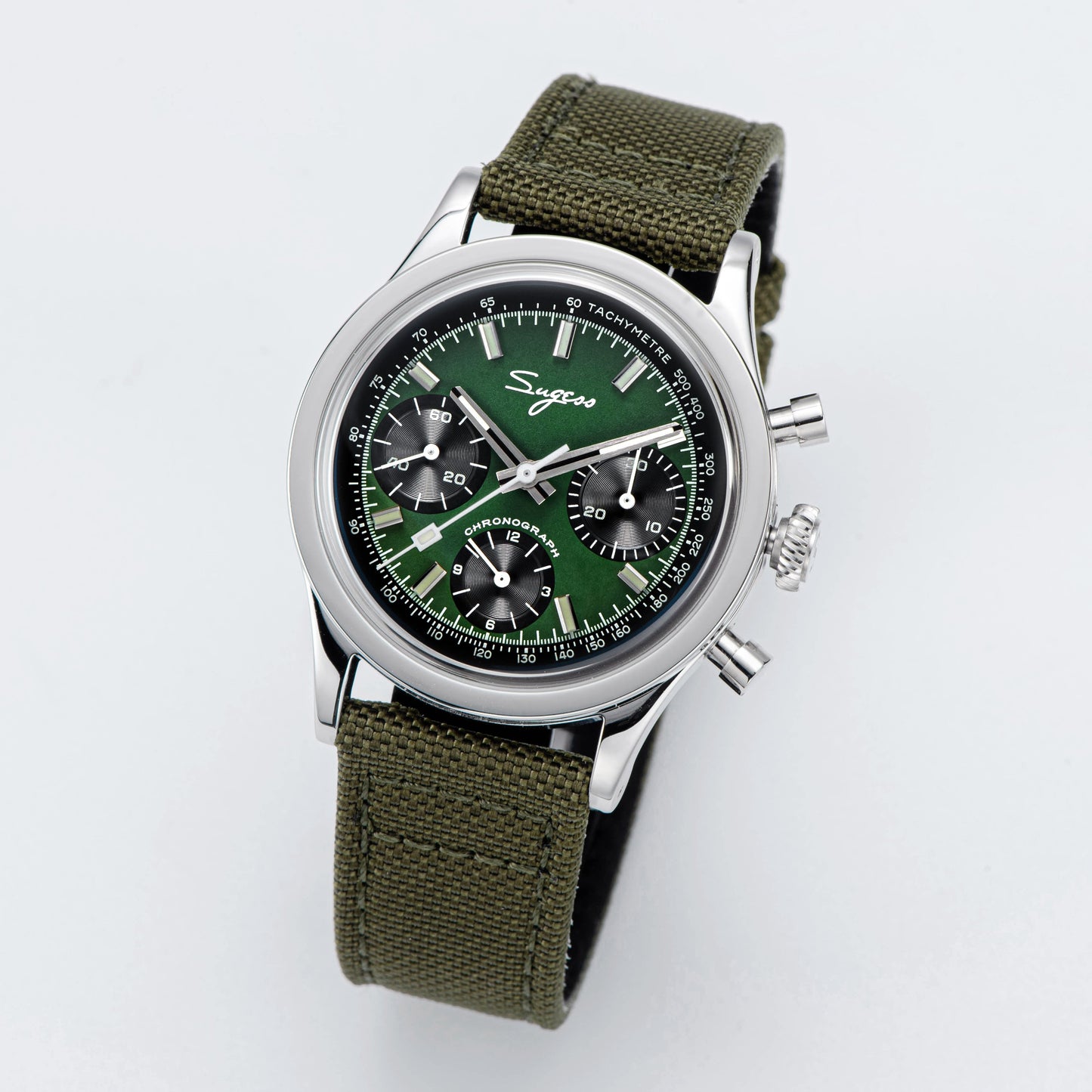 Chrono Heritage S411-1902 S411 Green Dial Swan Neck Regulator (Limited Edition)