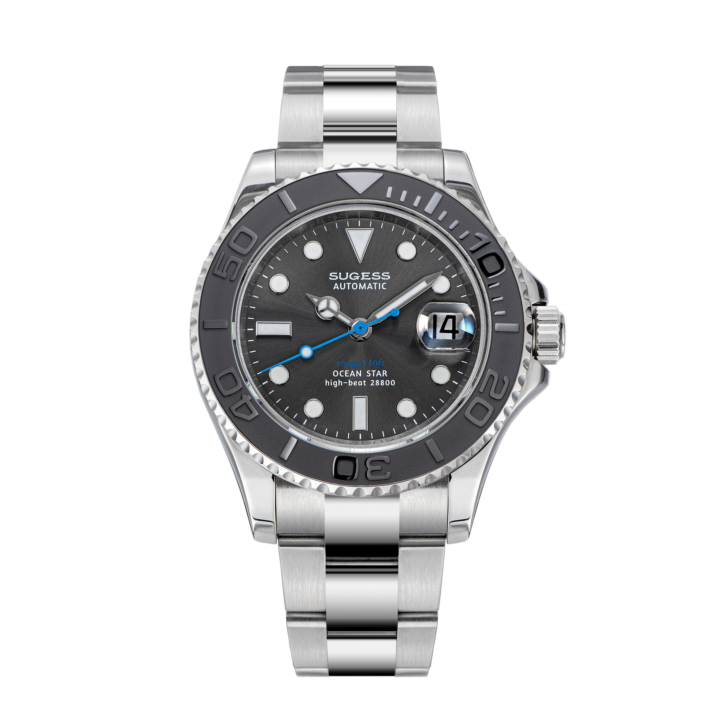 Ocean Star S450 YM Diver Watch ST2130 Ceramic Bezel Grey Dial Limited Edition