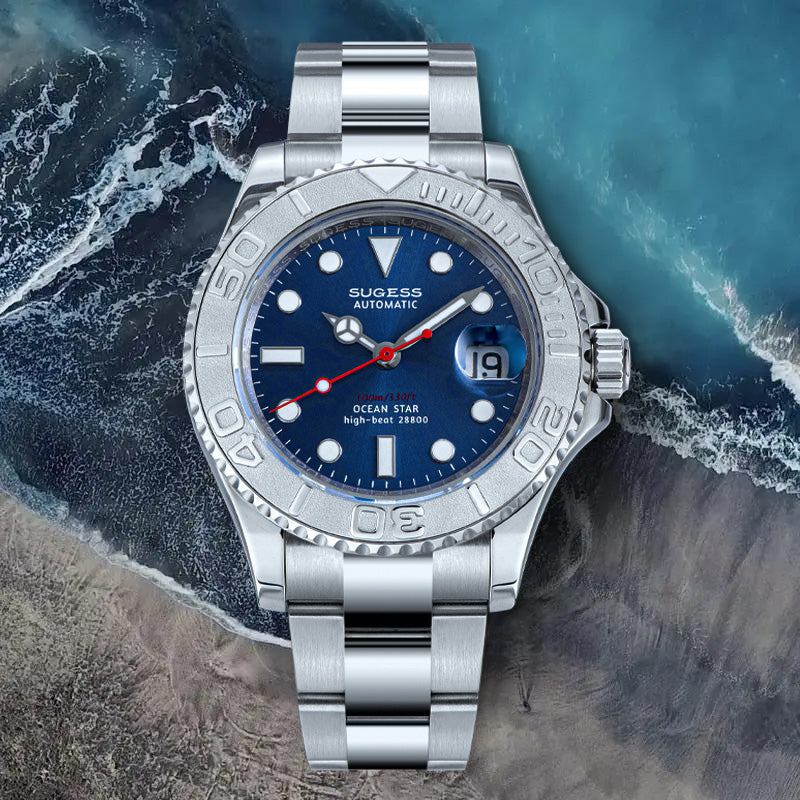 Ocean Star S450 YM Diver Watch ST2130 Stainless-Steel Bezel Blue Dial Limited Edition