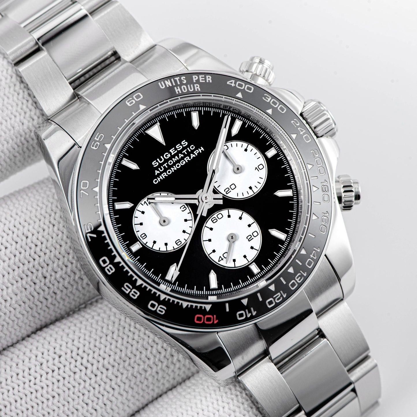 Automatic Chronograph S418-2.005 Black Dial Ceramic Bezel Professional