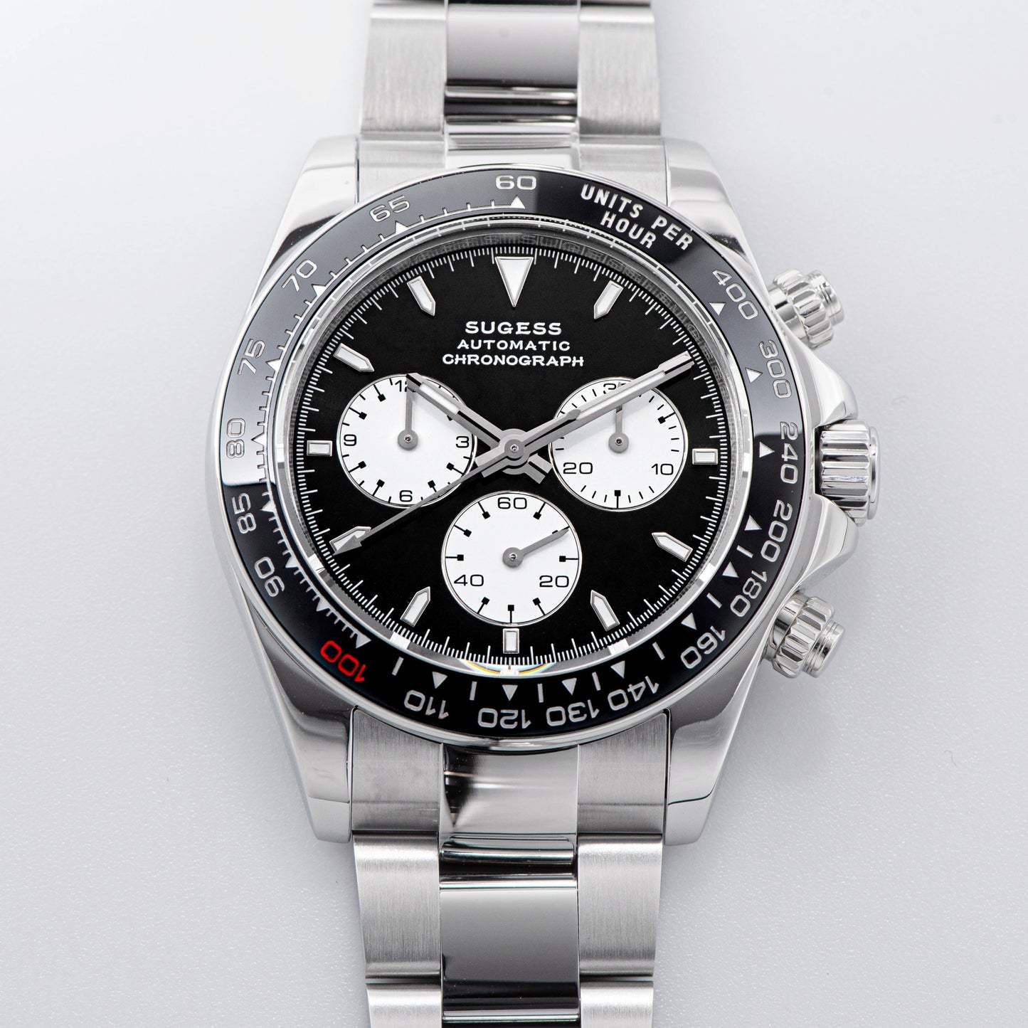 Automatic Chronograph S418-2.005 Black Dial Ceramic Bezel Professional