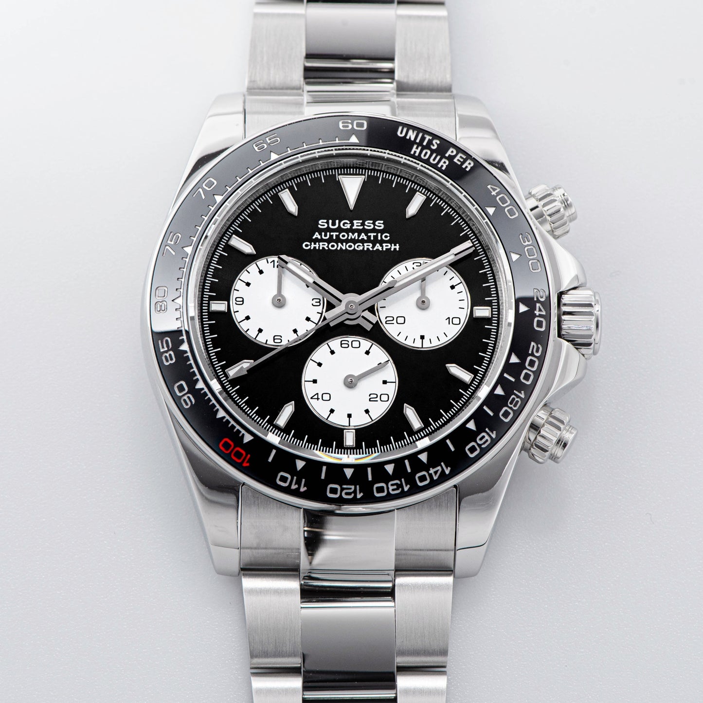 Automatic Chronograph S418-2.003 Panda Dial Ceramic Bezel Professional