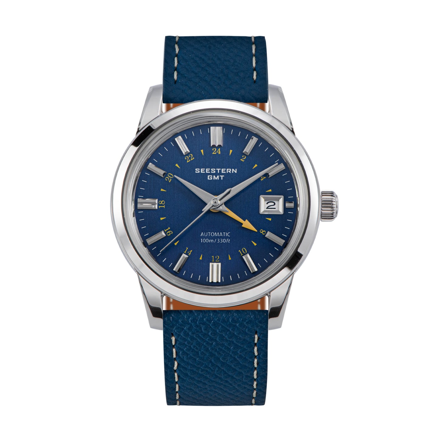 Seestern S446 GMT Watch Deep Blue Dial (Seiko NH34 GMT movement)