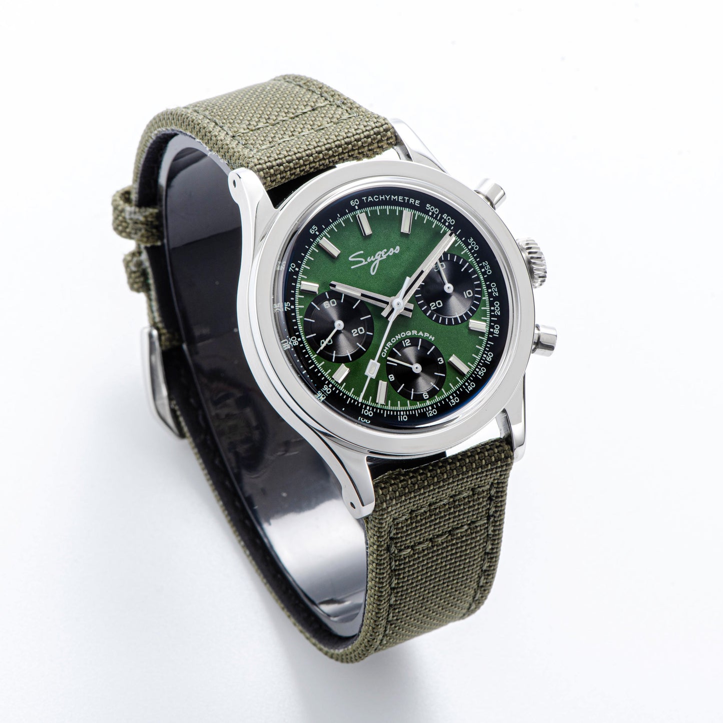 Chrono Heritage S411-1902 S411 Green Dial Swan Neck Regulator (Limited Edition)