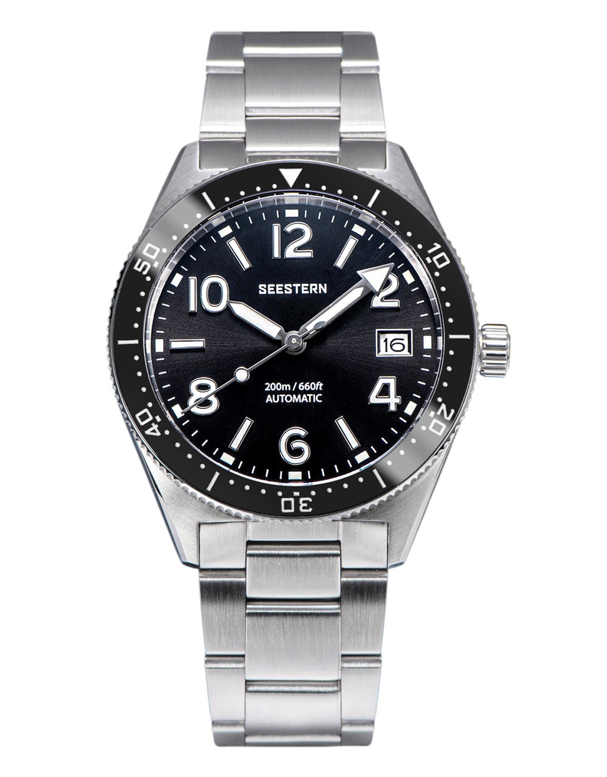 Seestern 434 Professional Diver Automatic 200m Water Resistant V2 (Bigger Watch Crown, Engrave Case Back)