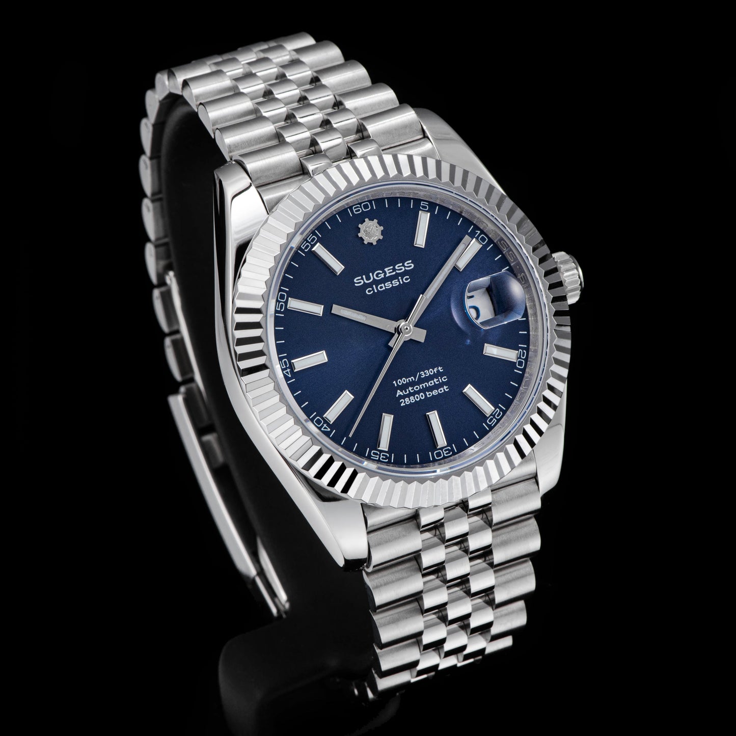 Automatic Classic S448 Deep Blue Dial Fluted Bezel Jubilee Bracelet ST2130