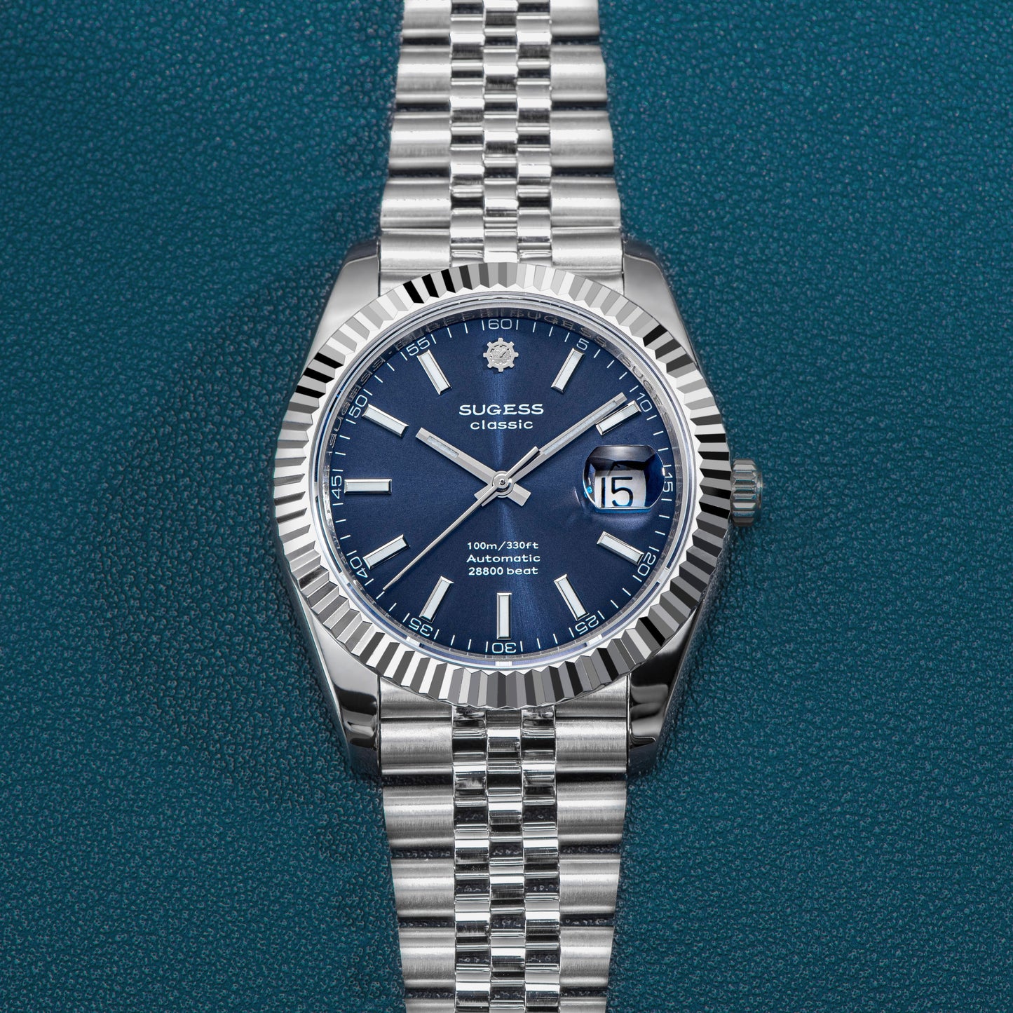 Automatic Classic S448 Deep Blue Dial Fluted Bezel Jubilee Bracelet ST2130