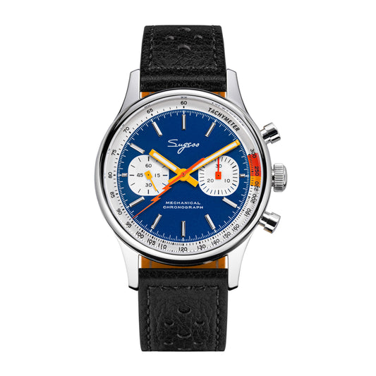 Chrono Heritage S387 Blue Dial Orange Lightning V2