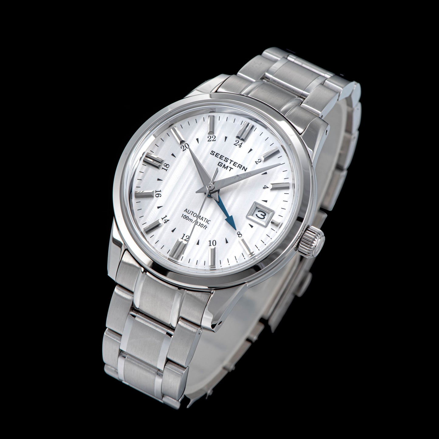 Seestern S446 GMT Watch White Dial (Seiko NH34 GMT movement)