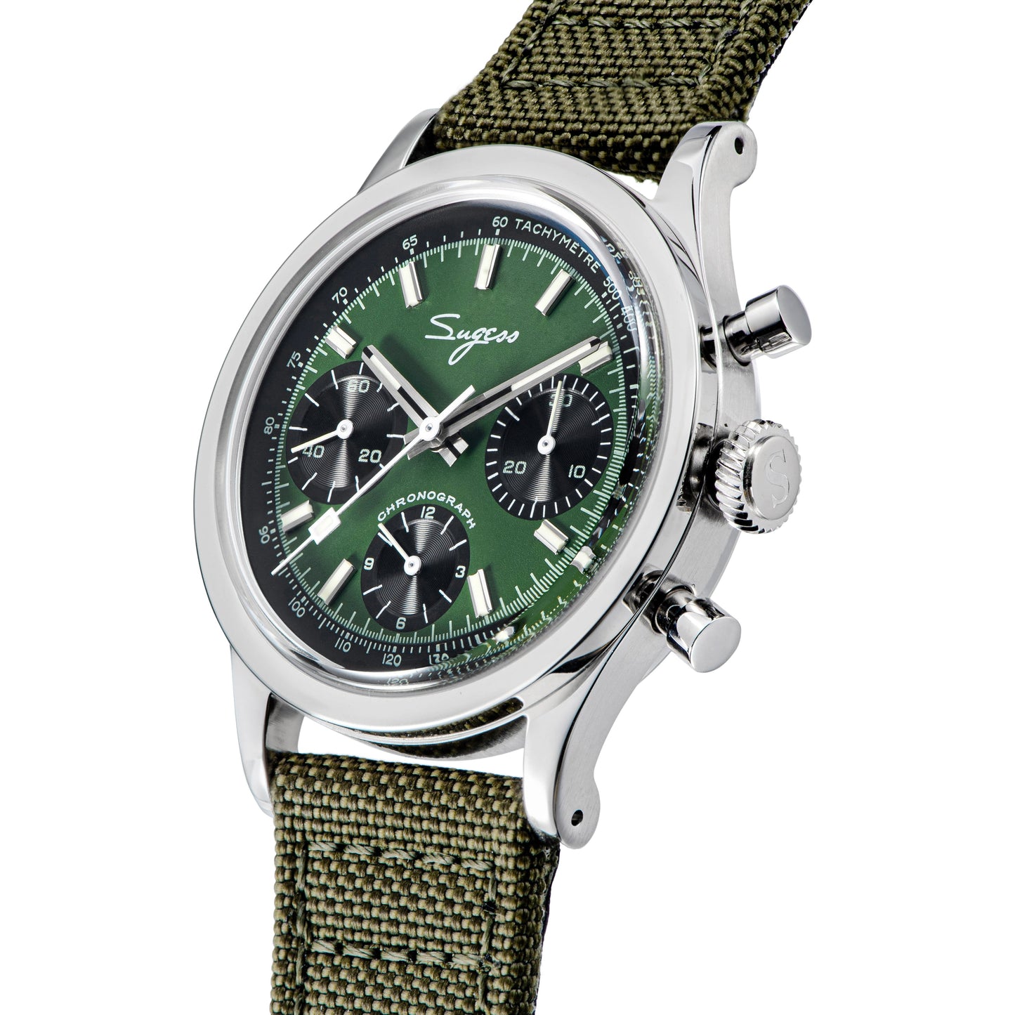 Chrono Heritage S411-1902 S411 Green Dial Swan Neck Regulator (Limited Edition)