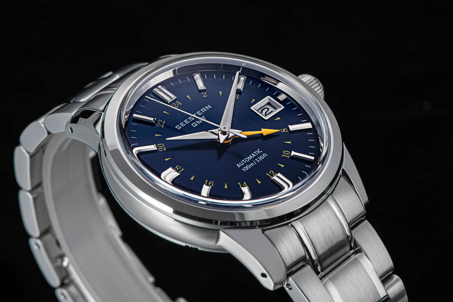 Seestern S446 GMT Watch Deep Blue Dial (Seiko NH34 GMT movement)