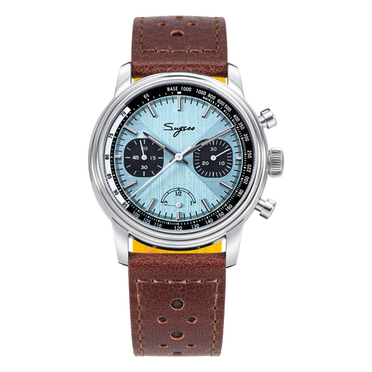 Chrono Heritage S438 Light Blue Dial Power Reserve Indicator