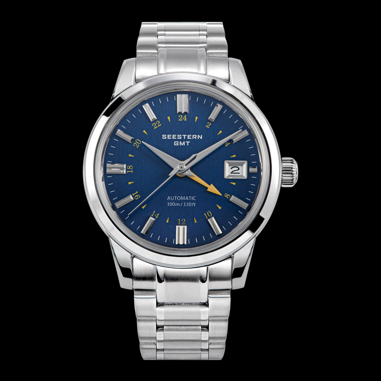 Seestern S446 GMT Watch Deep Blue Dial (Seiko NH34 GMT movement)