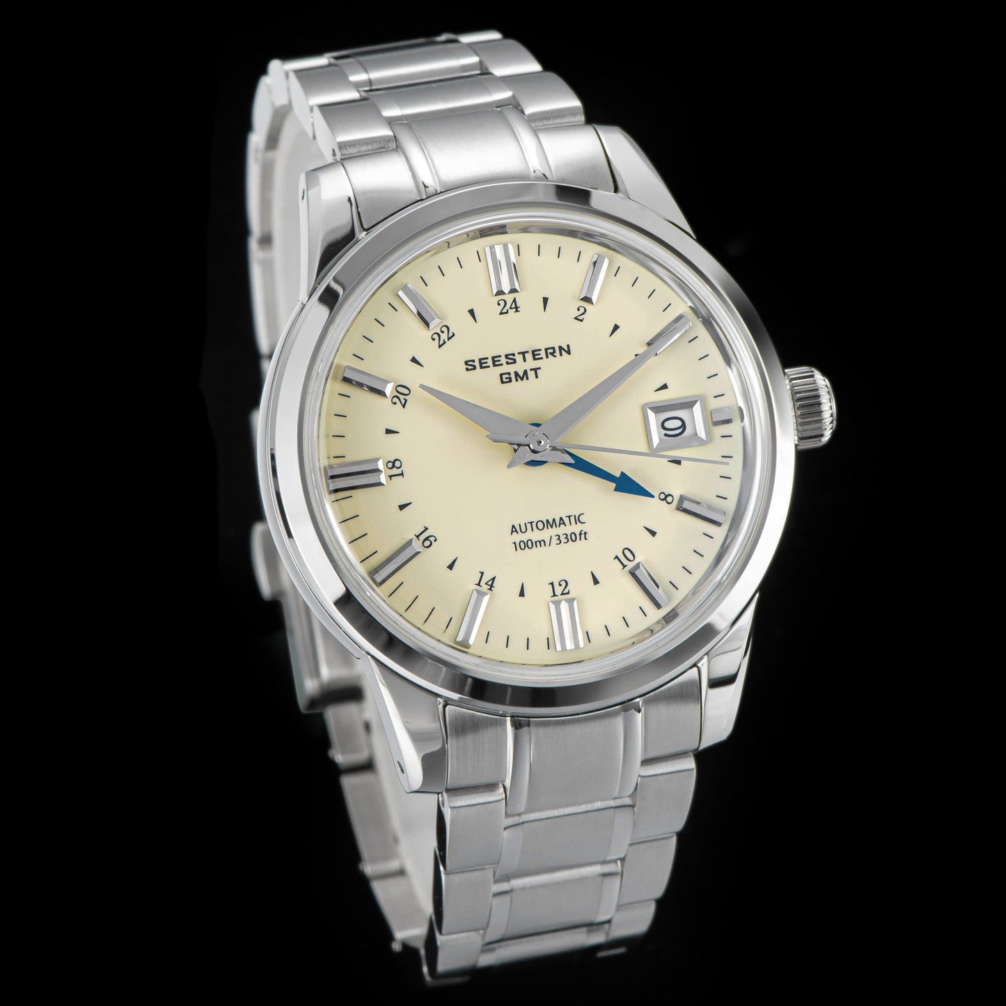 Seestern S446 GMT Watch Creamy Dial (Seiko NH34 GMT movement)