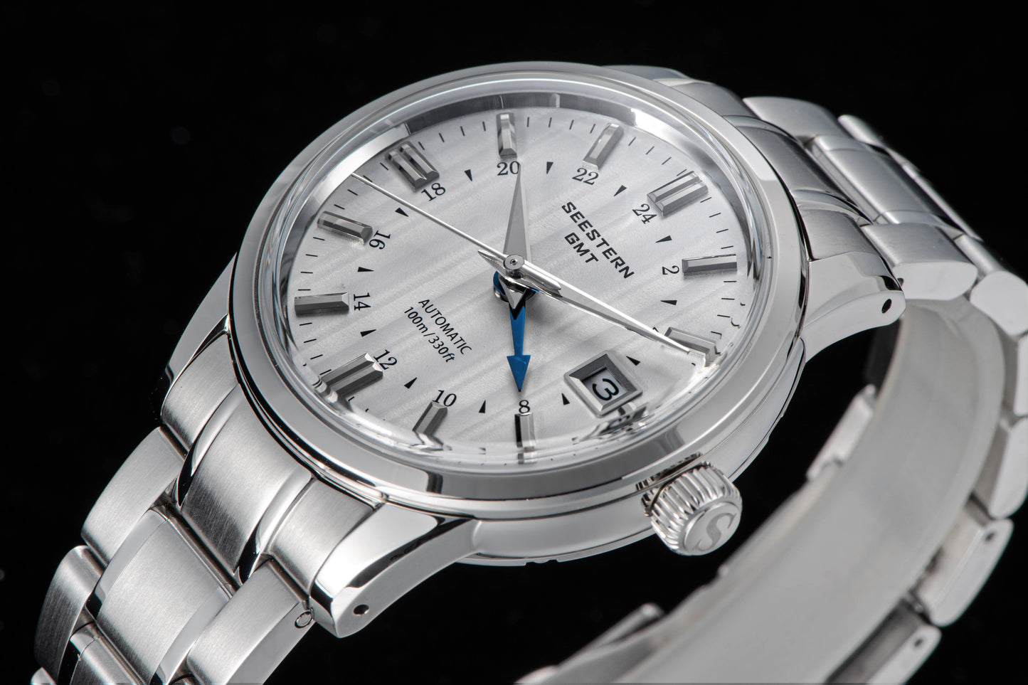 Seestern S446 GMT Watch White Dial (Seiko NH34 GMT movement)