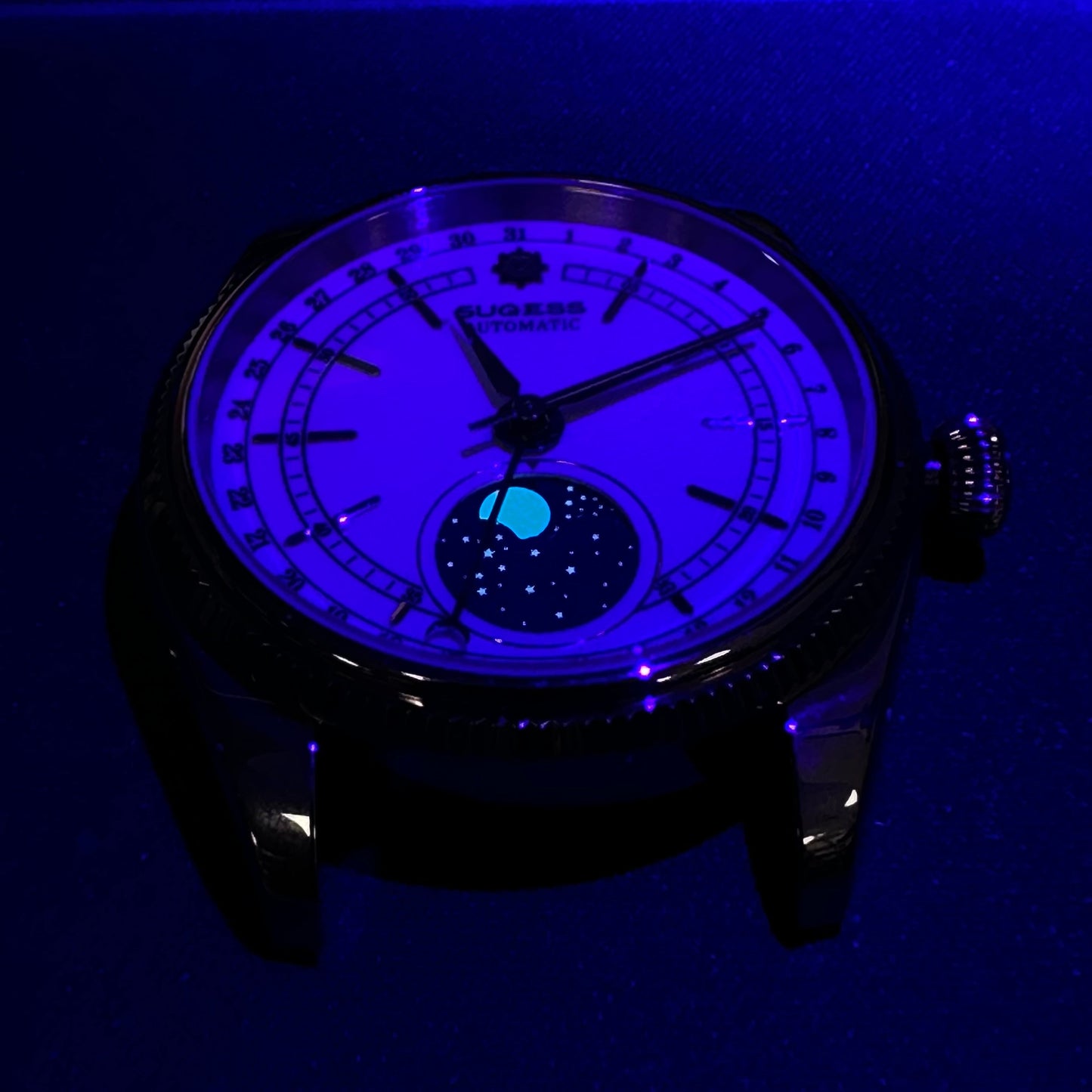 MoonPhase Master S452 Stainless-Steel Light Blue Dial