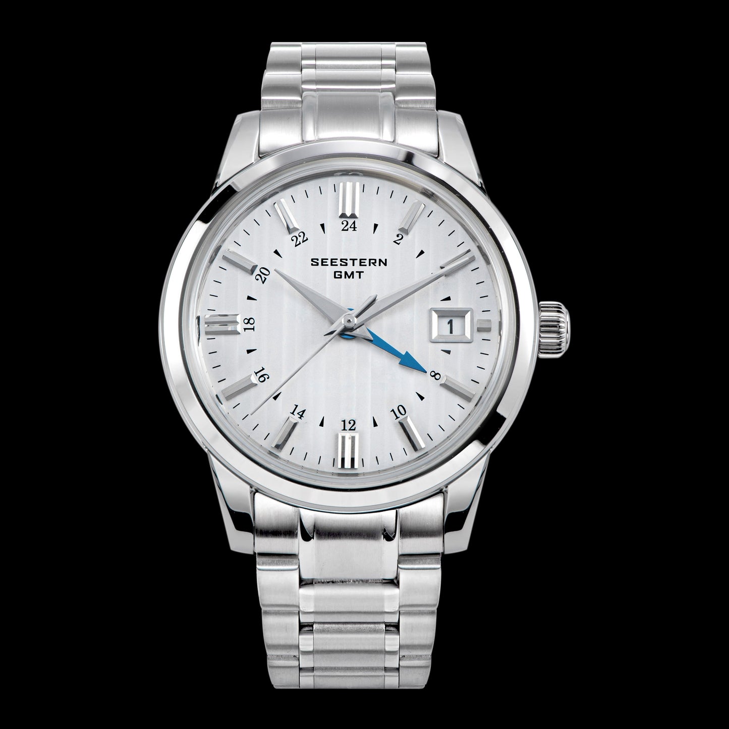 Seestern S446 GMT Watch White Dial (Seiko NH34 GMT movement)