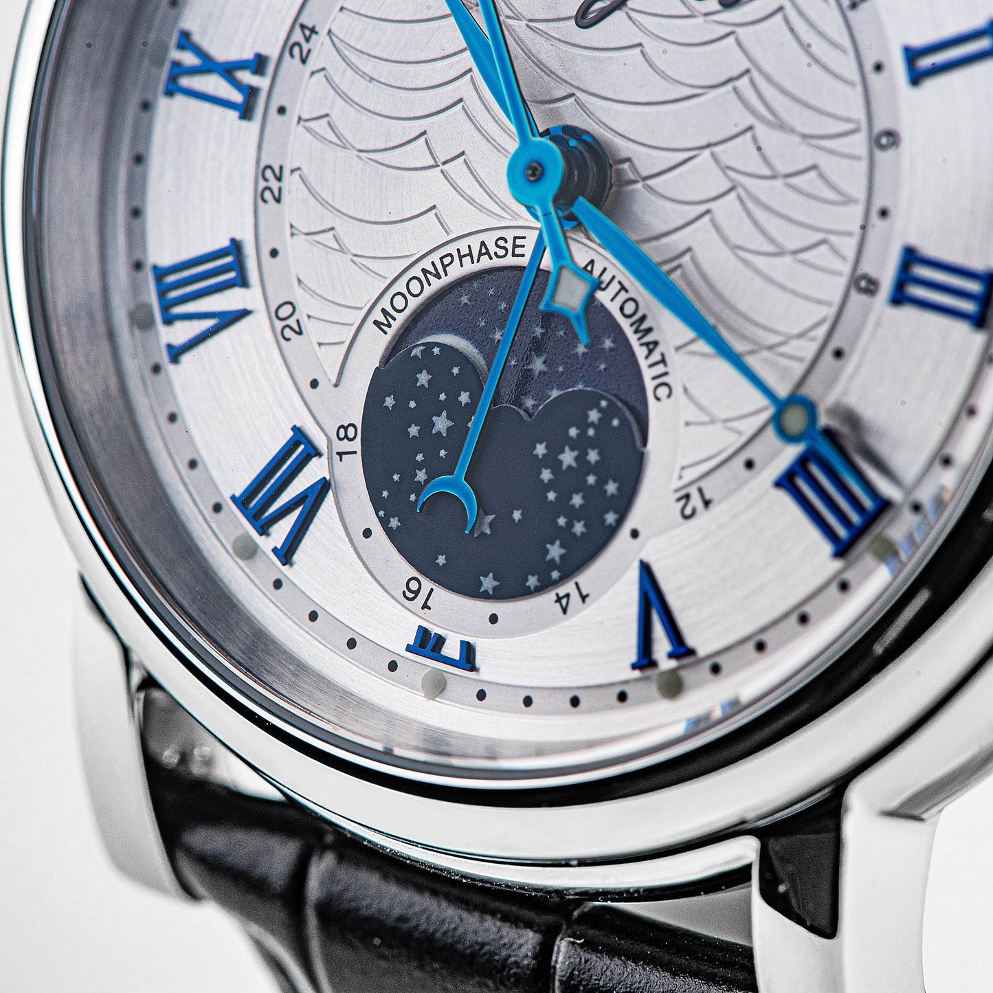 MoonPhase Master SU2108SZ Stainless-Steel Moon Phase Blue Indices