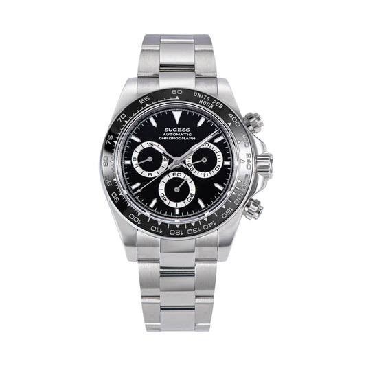 Automatic Chronograph S418-2.005 Black Dial Ceramic Bezel Professional