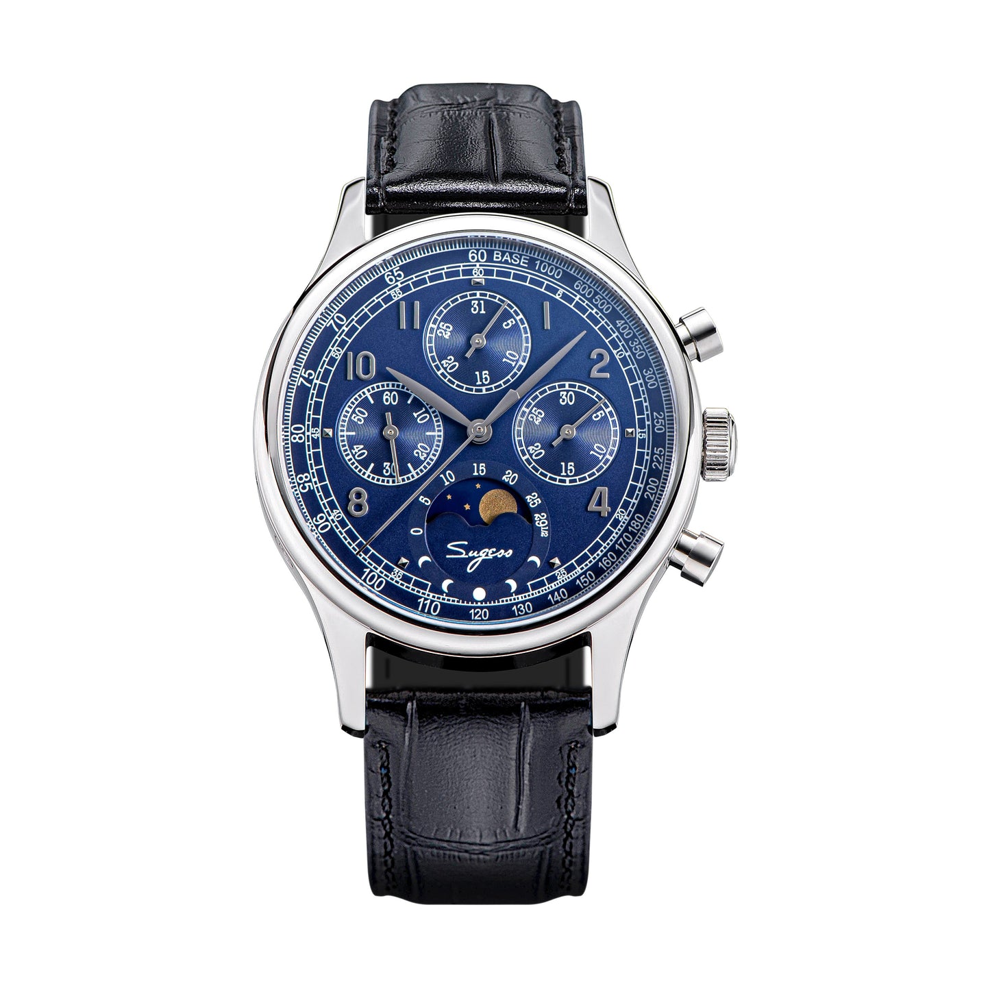 MoonPhase Master S389-2 Deep Blue Swan Neck Regulator