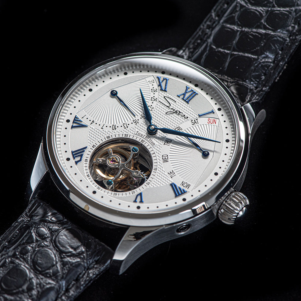 Tourbillon Master SU8004BLR Blue Roman Numerals