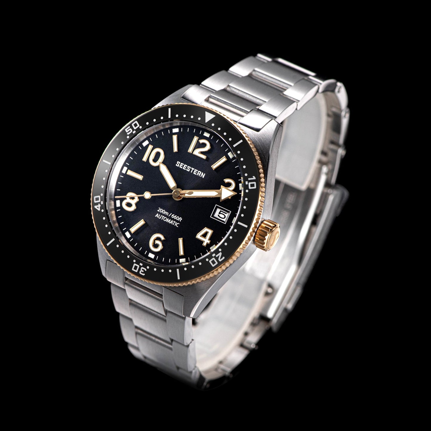 Seestern 434 Professional Diver Automatic 200m Water Resistant V2 (Bigger Watch Crown, Engrave Case Back)